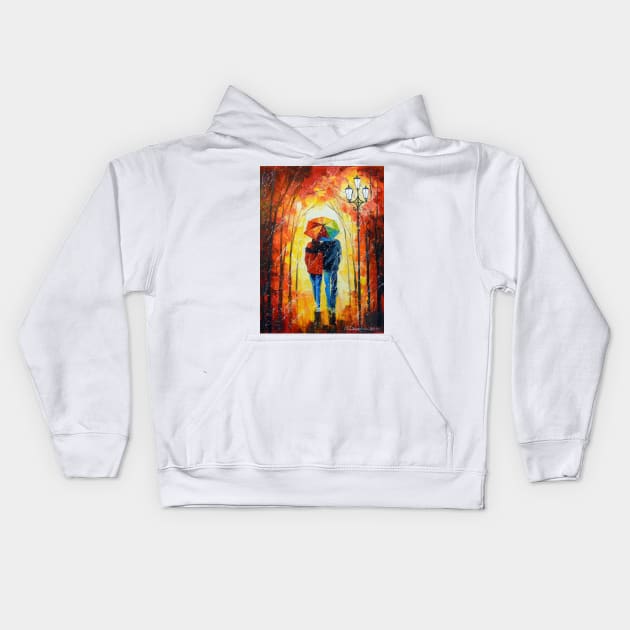 A bright walk together in the Park Kids Hoodie by OLHADARCHUKART